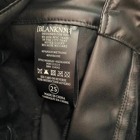 BLANKNYC Belted Paperbag Waist Vegan Leather Pants - Picture 12 of 13